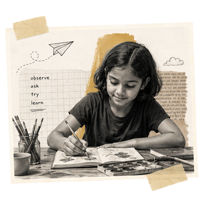 Child engaged in a hands-on learning experience