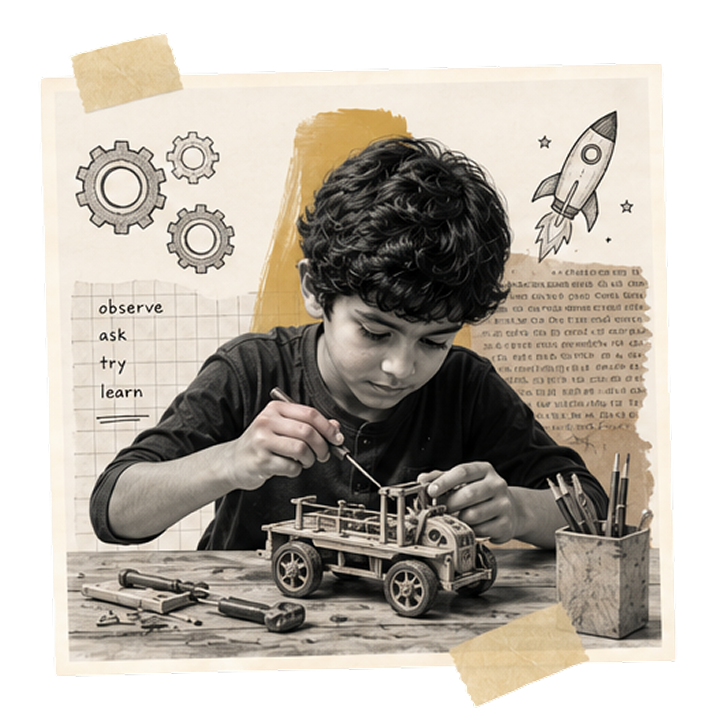 Child engaged in a hands-on learning experience